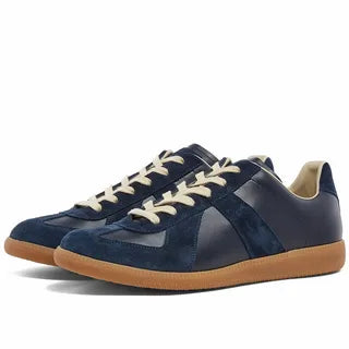 Maison Margiela GAT Replica Leather and Suede Sneakers