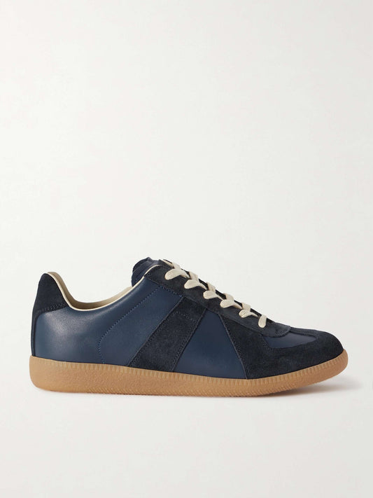 Maison Margiela GAT Replica Leather and Suede Sneakers