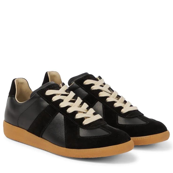 Maison Margiela Lace Up Black Trainers | Rewind Vintage Affairs
