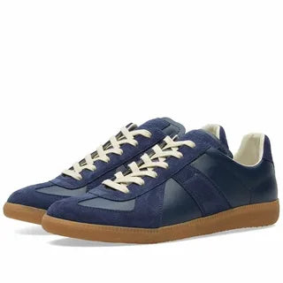 Maison Margiela GAT Replica Leather and Suede Sneakers