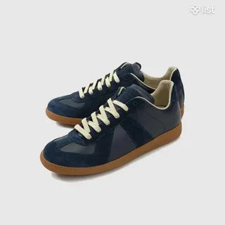 Maison Margiela GAT Replica Leather and Suede Sneakers