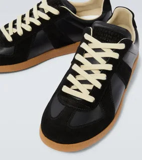Maison Margiela Lace Up Black Trainers | Rewind Vintage Affairs