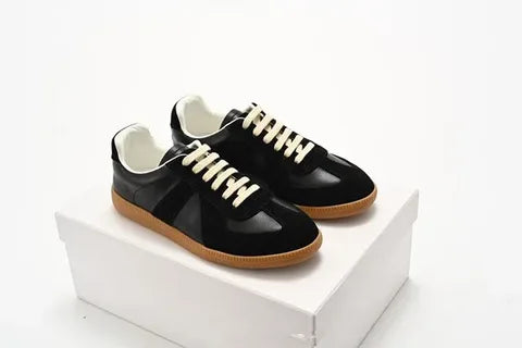 Maison Margiela Lace Up Black Trainers | Rewind Vintage Affairs